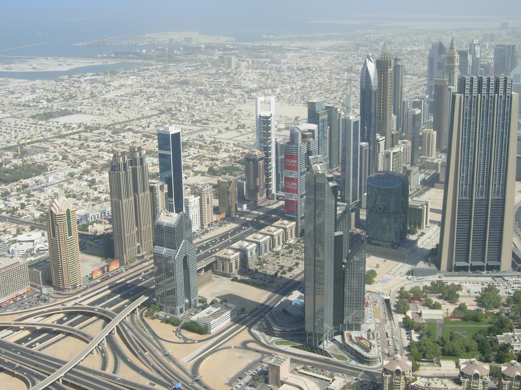 Kilátás a Burj Khalifából