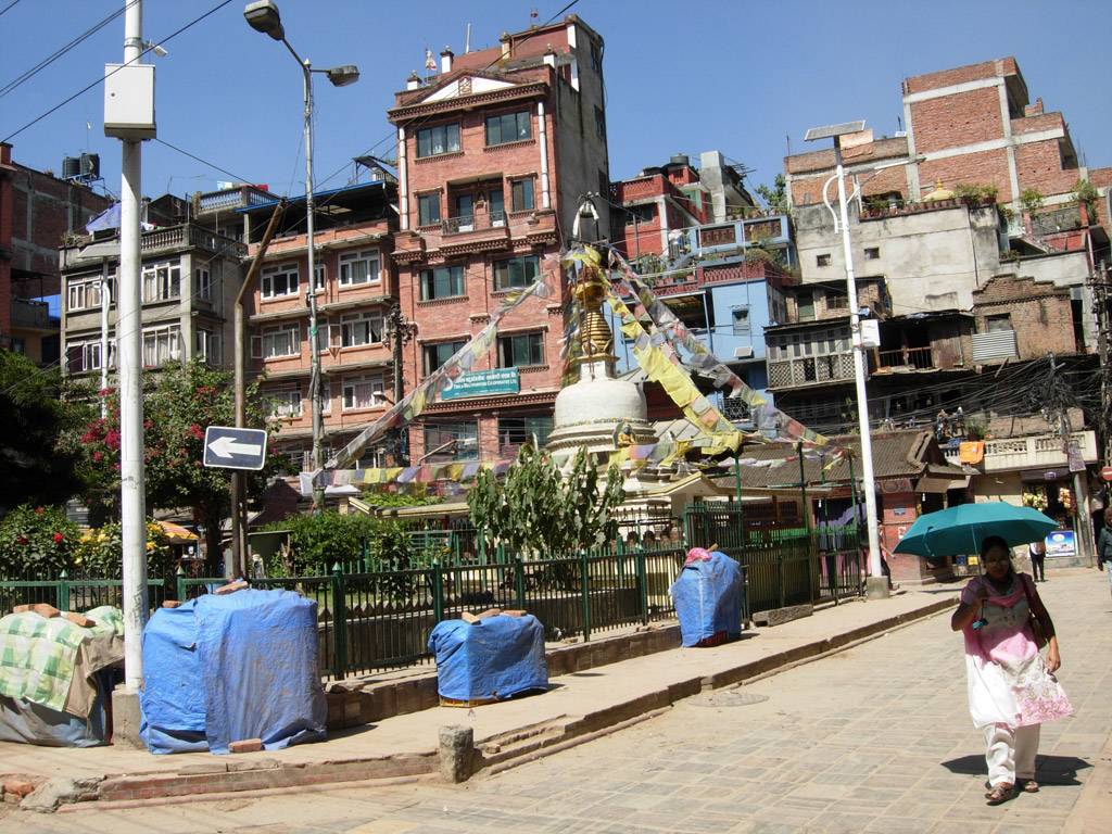 Kathmandu egyik kis tere