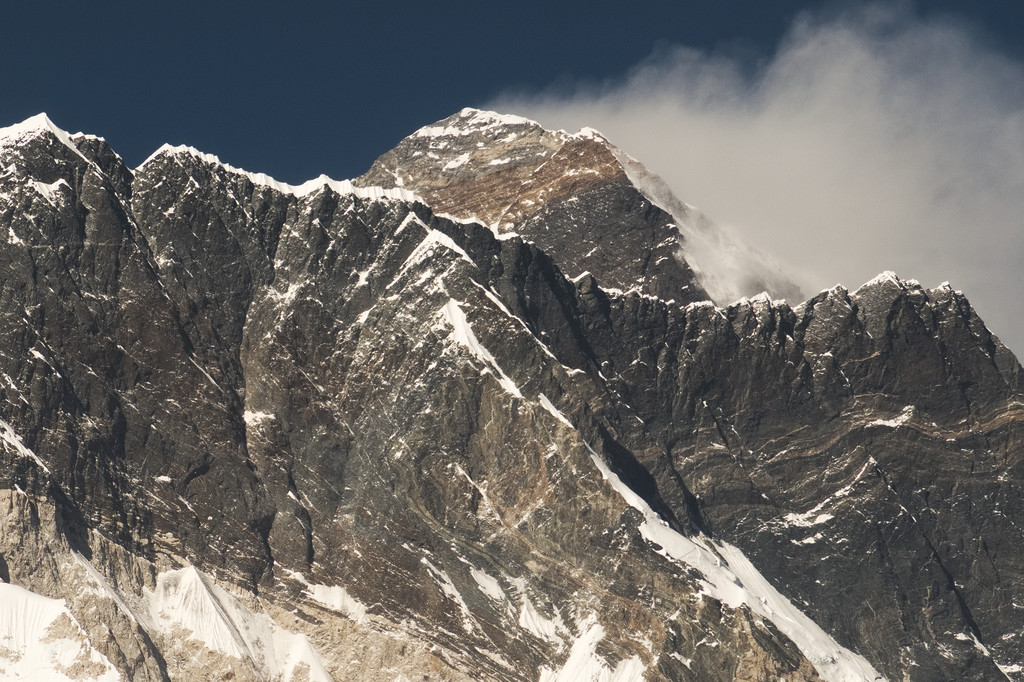 A Mount Everest és a nagy fal délutáni fényeknél